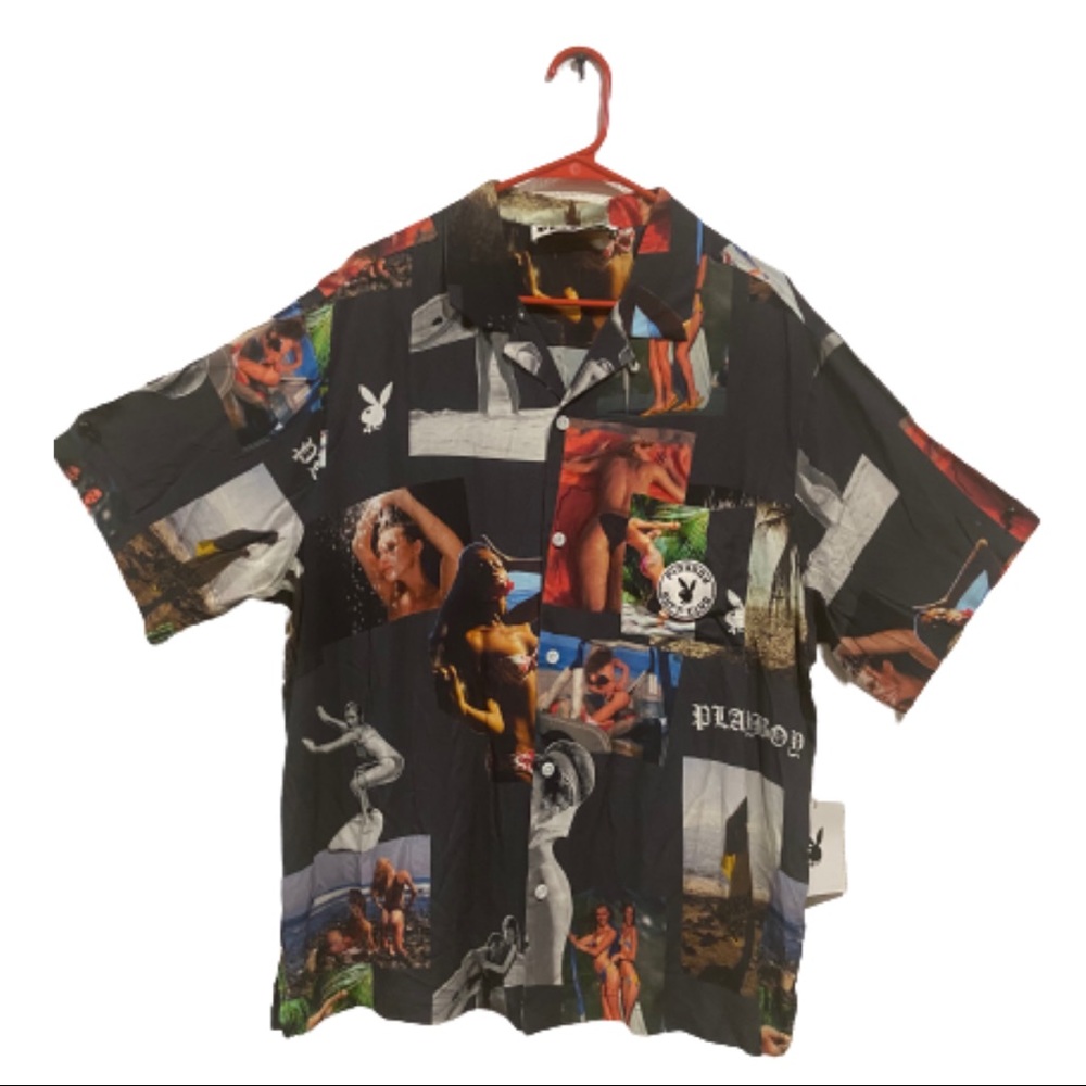 Brand NEW PLAYBOY SurfClub Button Down Shirt